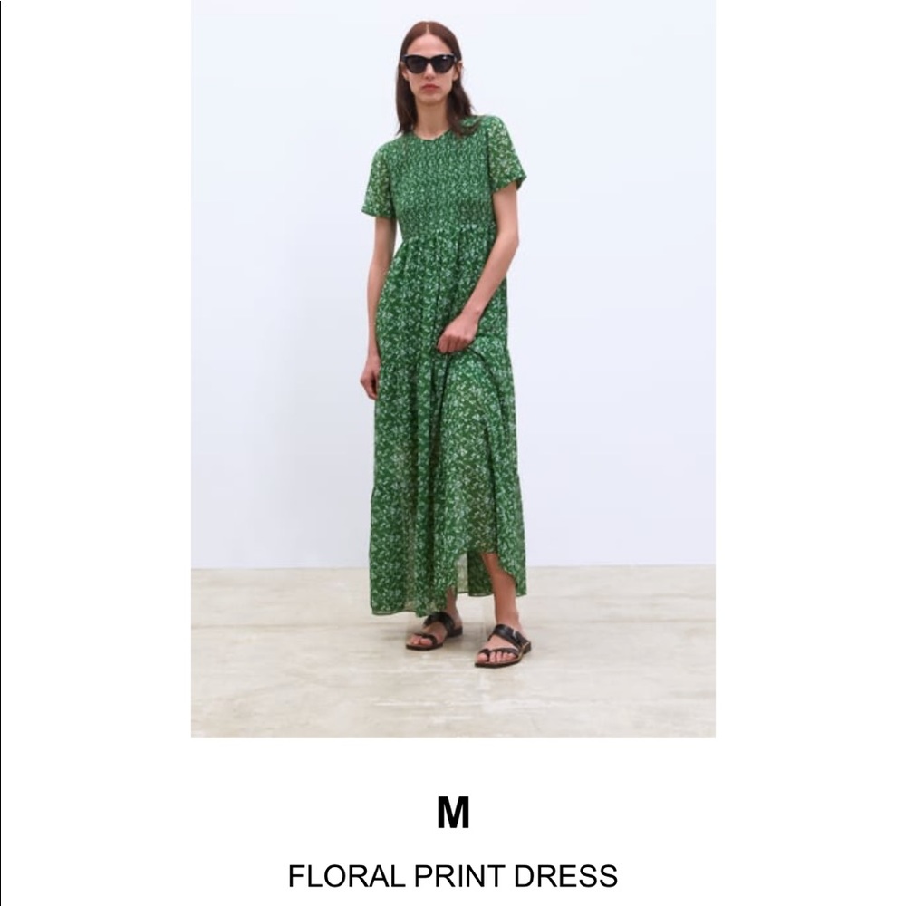 Floral Green Zara Maxi Dress